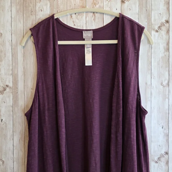 Chico's Deep Burgundy Top - Picture 2 of 9